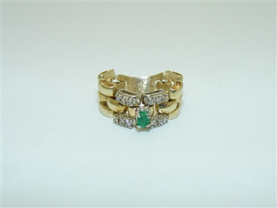14k Yellow Gold Emerald Ring