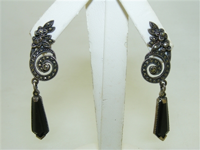 Vintage beautiful Onyx Earrings
