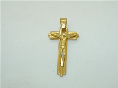 18k Yellow Gold Cross Pendant
