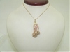 14k Yellow Gold Freshwater Baroque Pearl Pendant with chain