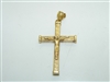 10k Yellow Gold Jesus Christ Cross Pendant