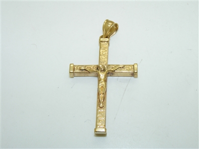 10k Yellow Gold Jesus Christ Cross Pendant