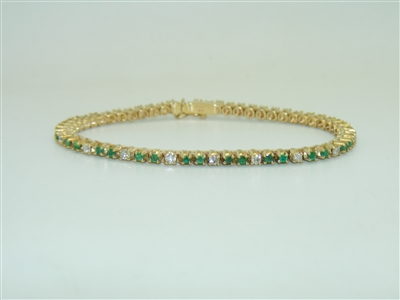 14k Yellow Gold Tennis Bracelet