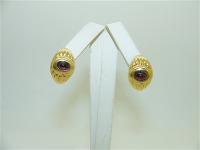 18k Yellow Gold French Clip Earrings