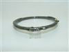 Silver and Gold Diamond Bangle Bracelet