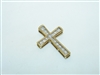 14k Yellow Gold Diamond Cross Pendant
