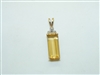 Gold Topaz and Diamond Pendant