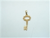 14k Yellow Gold Key Pendant