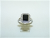Dark Blue Natural Sapphire Diamond Ring