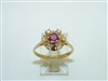 14k Yellow Gold Natural Ruby Diamond Ring