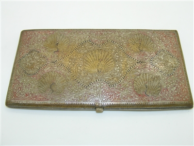 Cigarette Case Peacock Alpaca Silver Case