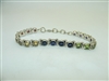 Multi Stone Colored Sterling Silver Bracelet