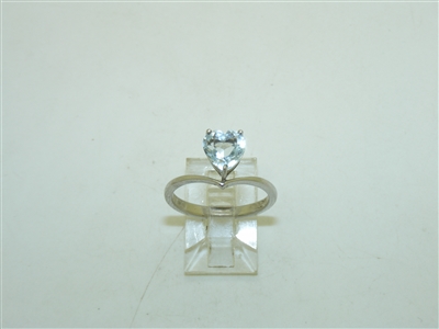 Heart Shape Aquamarine Ring