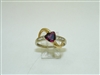 14k White And Yellow Gold Garnet Diamond Ring