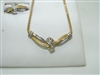 Two Tone Diamond Necklace & Ring Set