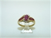 10k Yellow Gold Ruby and Diamond Ring