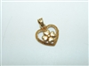14k Yellow Gold Four Leaf Clover Pendant