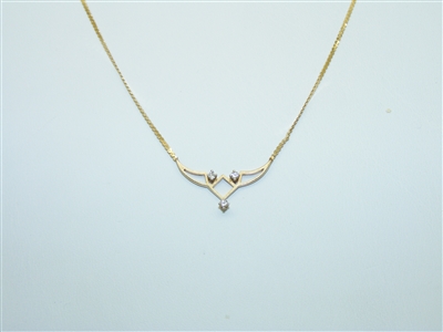 14k Yellow Gold Diamond Necklace