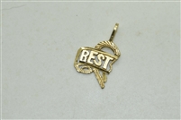 14kl Yellow Gold "Best" Pendant