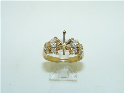 14k Yellow and White Gold open setting Ring