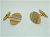 Yellow And Rose Gold Oval Cuff Links