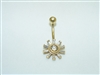 14k Yellow Gold Belly Button Piercing