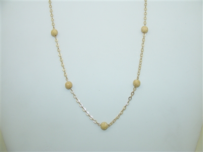 14k Yellow Gold Ball Chain