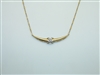 14k yellow Gold "X" Diamond Necklace