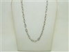 18k White Gold Open Link Hollow Chain