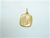14k yellow Gold Bunny and Clock Pendant