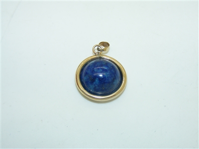 14k Yellow Gold Lapis Lazuli Pendant
