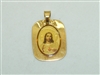 18k Yellow Gold Jesus Medal Pendant