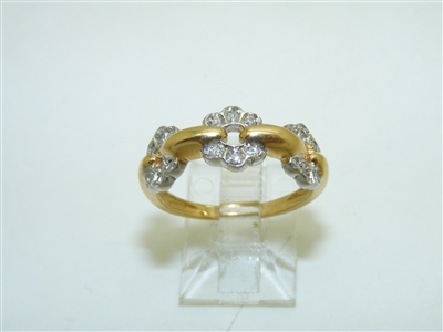 14k Yellow And White Gold Diamond Ring