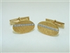 18k Yellow Gold Diamond Cuff Links