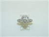14k White Gold Heart Diamond Engagement Ring