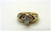 14 K Yellow Gold Diamond  Engagement Ring