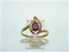 14k Yellow gold Natural Pear Shape Ruby Ring