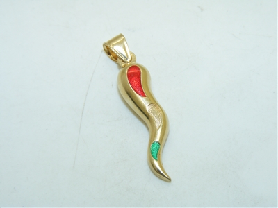 14k Yellow Gold pepper Pendant