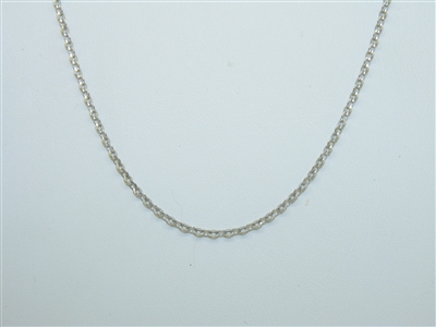 18k White Gold Cable Chain