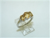 14k White gold Gold Topaz Diamond Ring