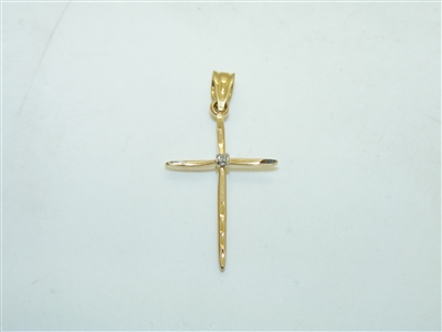 14k Yellow Gold Cross Pendant