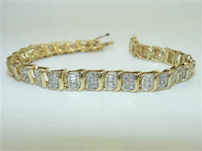 14k Yellow Gold Tennis Bracelet