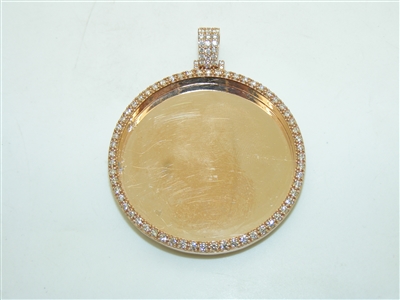 14k Rose Gold Diamond Pendant