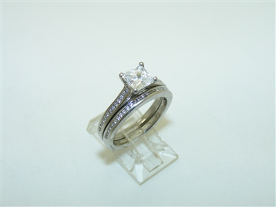 Sterling Silver Engagement Duo Ring
