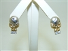 10k Yellow and White Gold Earrings
