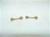 14k Yellow Gold Nipple Piercing