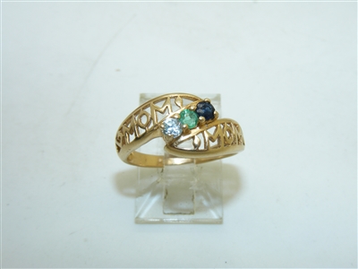 14k Yellow Gold Mommy Ring