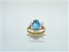 London Blue Yellow Gold Diamond Ring