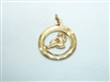 14k Yellow Gold Lady Pendant