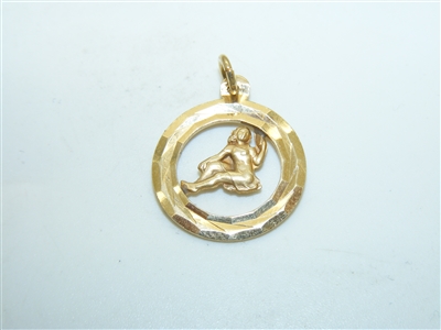 14k Yellow Gold Lady Pendant